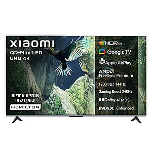 טלוויזיה ''75 QD-Mini LED 4K שיאומי דגם Xiaomi TV S Mini 75'' (2025) טלוויזיה ''75 QD-Mini LED 4K שיאומי דגם Xiaomi TV S Mini 75'' (2025)